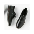 thumbnail image 6 of Fangasis Men's Oxford Shoe Lightweight Dress Shoes Flat Heels Flats Business Comfort Loafers Black 7.5, 6 of 8