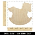 thumbnail image 2 of Wooden Rocking Rocker Horse Wood Shape Unfinished Piece Cutout Craft DIY Projects - 4.70 Inch Size - 1/4 Inch Thick, 2 of 7