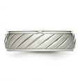 thumbnail image 3 of Chisel Stainless Steel Polished with Brushed Center 7mm Grooved Band, 3 of 7