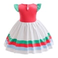thumbnail image 2 of Baby Girl Cheerleader Costume Dress with Bag and Bowknot Hair Band Halloween Birthday Outfits, Size 12M-6T, 2 of 6