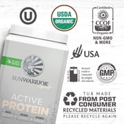 Sunwarrior Sport Organic Active Protein, Chocolate, Vegan Protein Powder, 20 Servings