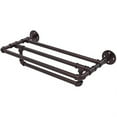 thumbnail image 1 of Pipeline Collection 18 Inch Wall Mounted Towel Shelf with Towel Bar - P-240-18-TSTB-ABZ, 1 of 1