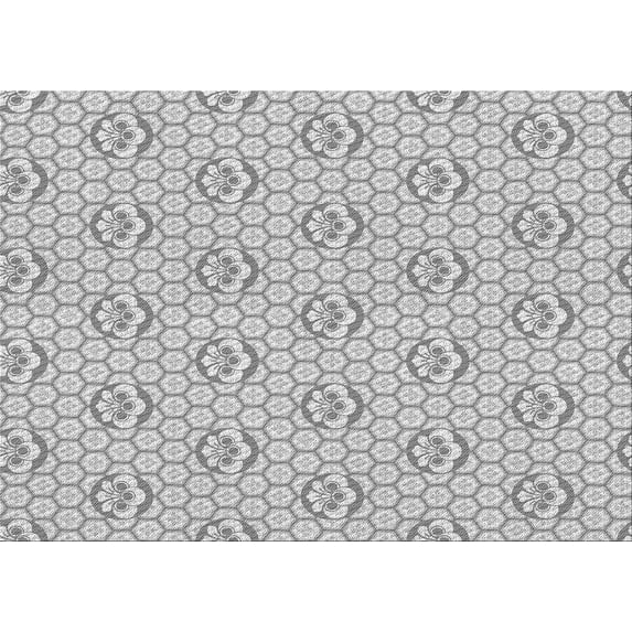 Ahgly Company Indoor Rectangle Patterned Gunmetal Gray Area Rugs, 2' x 3'