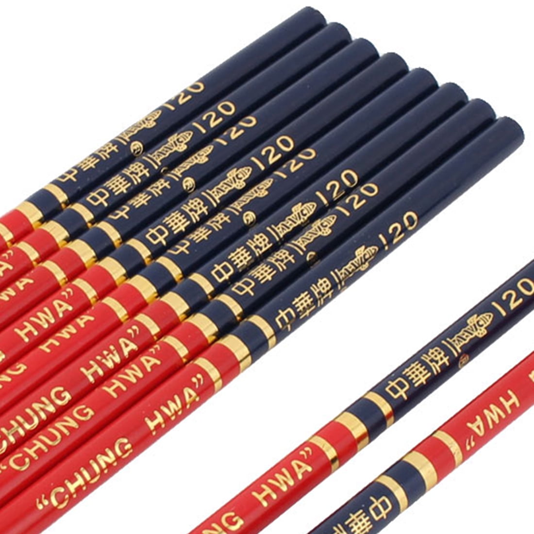 Unique Bargains 10 Pieces Red and Blue Pencils Double Ended Colored Erasable Pencils