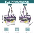 thumbnail image 3 of Quilted Tote Bag Large Capacity Multi-Compartment Handbag Lightweight Structured Shoulder Bag Versatile Casual Bag Purple City Muscle Car, 3 of 7