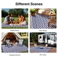 thumbnail image 7 of Smiry Outdoor Rug 9x12, Waterproof Reversible Plastic Outdoor Mat, Indoor Outdoor Rugs for Patio, RV, Deck, Porch, Navy & White, 7 of 7