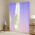 thumbnail image 3 of Castle Fairy Starry Sky Blackout Curtains Set of 2 (52x84 Each) for Boys Girls,Dreamy Princess Window Curtains,Gradient Pink Purple Curtains and Drapes,Luxury Bedroom Decor, 3 of 6