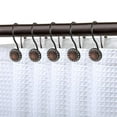 thumbnail image 1 of Utopia Alley HK19RB Résistant à la Rouille Double Douche Crochets de Rideau Anneau pour Salle de Bains & 44; Bronze Frotté à l'Huile - Lot de 12, 1 of 1