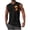 Black, variant on Men's Sleeveless Muscle Tank Top Tropical Sunset Graphic Print Gym Workout Shirt for Running and Beach Khaki M