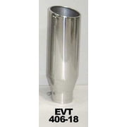 Pypes Performance Exhaust Exhaust Tip 4in x 6in 18in L Polished Bolt-on