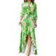 thumbnail image 1 of Vestido largo informal con estampado de hojas, asimétrico, para mujer, ajustado, estilo bohemio, traje diario FLhrweasw Nuevo, 1 of 9