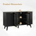 thumbnail image 3 of Fluted Sideboard Buffet Cabinet with Doors and Drawers, Buffet Cabinet with Adjustable Shelves, Credenza Accent Cabinet Console Table for Dinning Room, Living Room, 3 of 14
