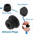 thumbnail image 3 of Uxcell 20 piezas de tapones de silicona 0.61" para saleros, tapón de sellado hueco negro, 3 of 5