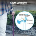 thumbnail image 4 of REHAND Adjustable Foldable Quad Cane,Lightweight Walking Cane for Men & Women with 4-Pronged Base for Extra Balance & Stability,Purple, 4 of 6