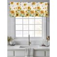 thumbnail image 4 of Sunflower Farmhouse Bee Curtain Valances for Windows, Retro Window Valances, Window Treatment Rod Pocket Valance Curtains for Living Room/Kitchen/Bedroom/Bathroom, 54x18inch, 4 of 9