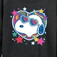 thumbnail image 3 of Peanuts - Snoopy Groovy Heart - Women's Lightweight French Terry Long Sleeve Shirt, 3 of 6
