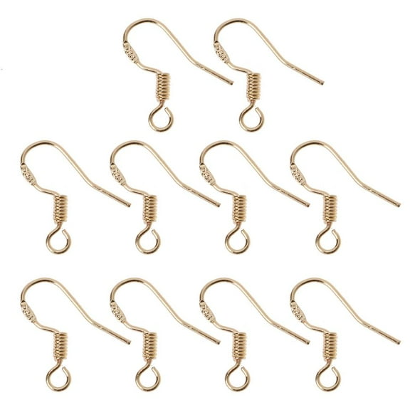 WE-POLUJ 10Pieces/set Earring Hooks Hypoallergenic Ear Wires for Jewelry Making Bulk