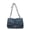 dark blue, variant on Chain Drawstring Buckle Motorcycle Handbag Handheld Shoulder Crossbody Bag Denim Large Capacity Commute Hobo Bag Unique handbags in Black for Daily Outfits