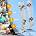 thumbnail image 4 of 6 PairsCompression Socks for Women & Men Circulation-Support Knee High Socks 20-30 mmhg-Best for Running,Medical,Nurse,Travel,L/XL, 4 of 7