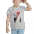thumbnail image 3 of USA Flag Firefighter Axe Funny Toddler T-Shirts for Boys Girls (Gray, Youth M), 3 of 5