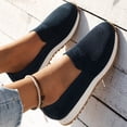 thumbnail image 2 of Domzle Womens Slip On Shoes Lightweight Walking Shoes Anti Slip | Breathable Upper, Memory Foam Insoles, Arch Support, Fit for Walking, Travel, Commute, Gifts Dark Blue, 2 of 5