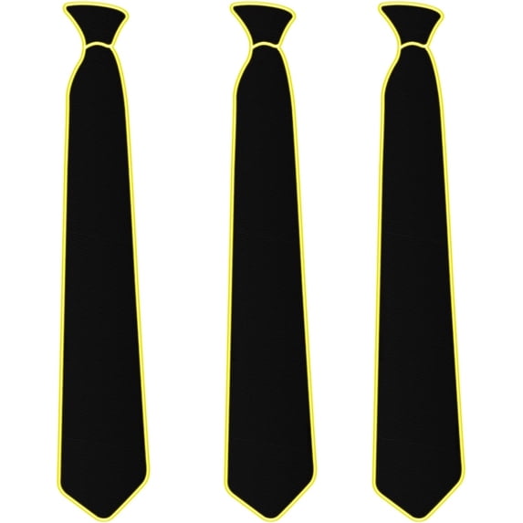 LINLIN 3 Pcs LED Tie Light Tie Glow Light Tie Neon LED Ties LED Light Tie Cool Novelty Tie for Party