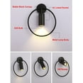 thumbnail image 5 of EIMELI Black-1 Pack Lighting Modern Wall Sconces Brass 1-Light Wall Mounted Light Mid Century Circle Wall Lamps Living Room Decor Vanity Light (Bulb not included), 5 of 6
