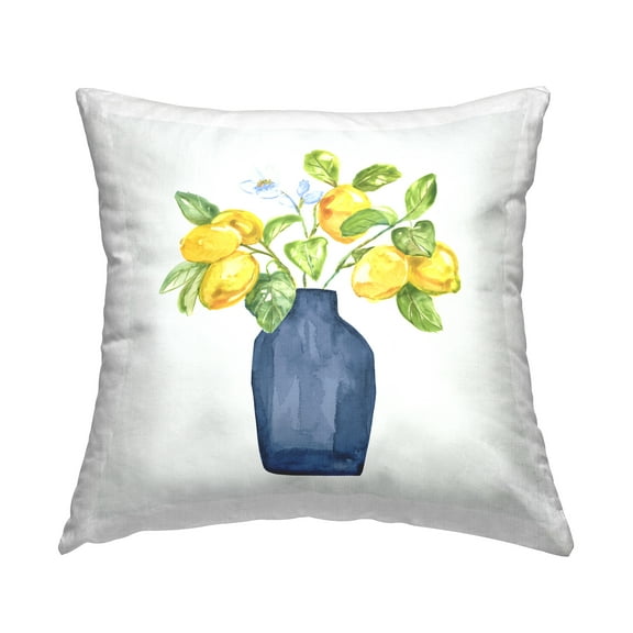 Stupell Industries Lemon Tree Planter Decorative Printed Throw Pillow Design by Nan.