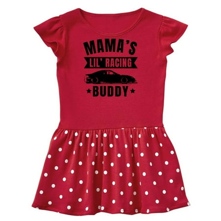 

Inktastic Mamas Lil Racing Buddy Gift Toddler Girl Dress