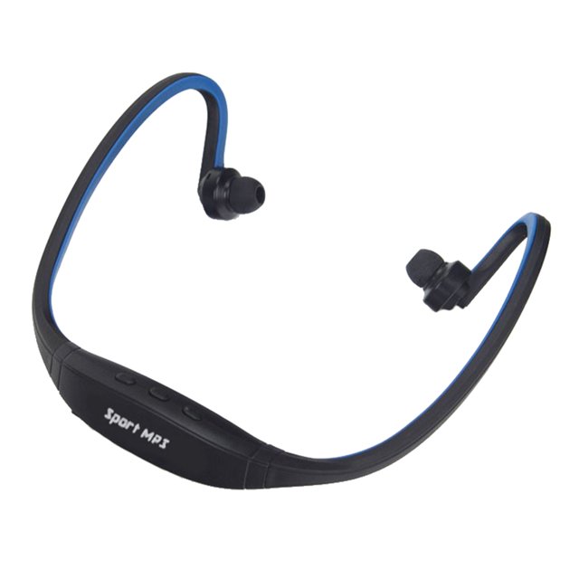 Inteprter Auriculares colgantes en la oreja In-ear Deportes inalámbricos Ciclismo Auriculares para correr Auriculares con tarjeta TF para exteriores Cables de audio/vídeo Azul