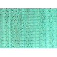 thumbnail image 1 of Ahgly Company Machine Washable Indoor Rectangle Abstract Turquoise Blue Modern Area Rugs, 2' x 5', 1 of 4