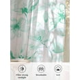 thumbnail image 6 of Sheer Curtains 96 Inches Long, Green Flower Semi Sheer Curtains Light Filtering Window Treatment, Watercolor Floral Botanical Line Drawing Print Privacy Voile Drapes for Living Room 52x96 Inch, 6 of 7