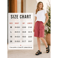 thumbnail image 6 of OHHSHEEN Women's Comfy Bermuda Shorts - Elastic Drawstring Waist, Utility Pockets, Summer Casual, 6 of 6
