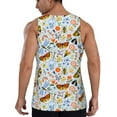 thumbnail image 3 of Easygdp Insects and Flowers Men's Tank Top, Sleeveless Muscle T Shirts, Breathable, Quick-Dry, Loose for Gym, Running, Fitness - 3X-Large, 3 of 9