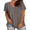 thumbnail image 2 of ZKCCNUK Womens Tops Under $5 Women's Summer Blouse Plus Size Summer Short Sleeve T-Shirts Casual Tunic Tops, 2 of 5