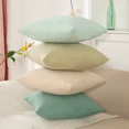 thumbnail image 2 of Xukmct 2 Pack Linen Throw Pillow Covers Decorative Pillow Cases Square Pillowcase for Couch Sofa Chair Bed, 22x22 inch, 2 of 8