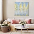 thumbnail image 5 of Yellow Blue Vintage Wall Art Painting on Canvas, Modern Abstract Art Oil Paiting Canvas Art Home Prints Wall Art Framed Modern Artwork for Living Room Bedroom Wall Decor 16x16in, 5 of 9