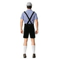 thumbnail image 7 of Wdgfv Lederhosen Men German Bavarian Oktoberfest Leather Trousers for Garden, 7 of 7