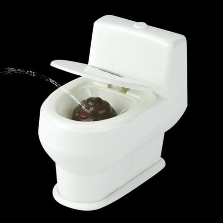 Outtop Mini Funny Prank Squirt Spray Water Toilet Closestool Joke Gag Toy Desktop