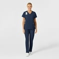 thumbnail image 3 of Wink W123 Women's Stylized V-Neck Scrub Top, Navy, XS Womens, 3 of 6