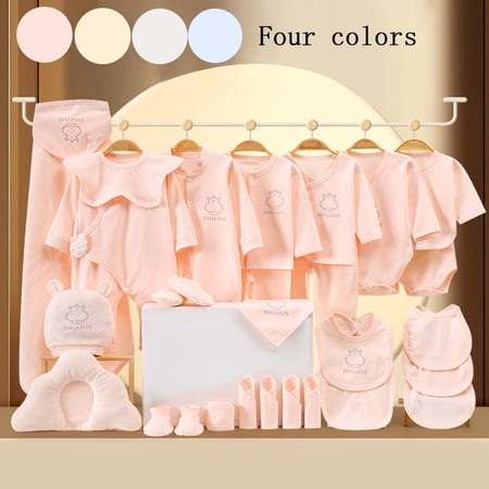 Newborn Baby Clothing Set 28-Piece Gift Box, One-Month-Old Essentials with Accessories, Hundred-Day Keepsake | CSEONE