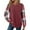 Wine #014, variant on Long Sleeve Tops for Women Loose Fit Dressy Waffle Knit Shirts Trendy Fall Fashion Crewneck Curved Hem Sweaters Coffee L