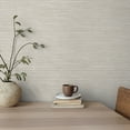 thumbnail image 3 of Tempaper Textured Horizontal Faux Grasscloth Beige Peel and Stick Wallpaper, 20.5" x 16.5', 3 of 7