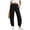 Black, variant on FengLS Womens Casual Pants Elastic High Waist Pants with Pockets Comfortable Lounge Trousers Solid Color Daily Sweatpants