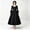 Black, variant on YTCAMLO Plus Size Halloween Long Dresses for Women Vintage Lace Up Long Flared Sleeve Medieval Costume Gothic Medieval Dress