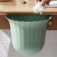 thumbnail image 5 of 1 Pcs Hanging Trash Can, Wall Mounted Flower Trash Can, Hanging Kitchen Waste Bins Over-Cabinet Trash Can Collapsible Hanging Small Plastic Garbage for Bedroom Bathroom Office Camping, 5 of 9