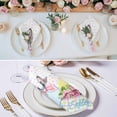 thumbnail image 3 of Easter Cloth Napkins, Spring Colorful Bunny Eggs Flowers Polka Dot Plaid Washable and Reusable Dinner Napkins Set of 2, Table Napkin for Kitchen Party Birthday Wedding Hotel Housewarming 20"x20", 3 of 9