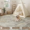 thumbnail image 4 of SIXHOME 12'x15' Area Rugs for Living Room Modern Abstract Area Rugs Machine Washable Rugs Soft Neutral Carpet Rugs for Bedroom Dining Room Office Aesthetic Home Decor Non Slip Rug Taupe Gray, 4 of 8