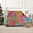 thumbnail image 7 of Yayeee Throw Blanket for Couch Soft Warm 50" x 60" Sofa Chair Bed Decoration, Art City, 7 of 7