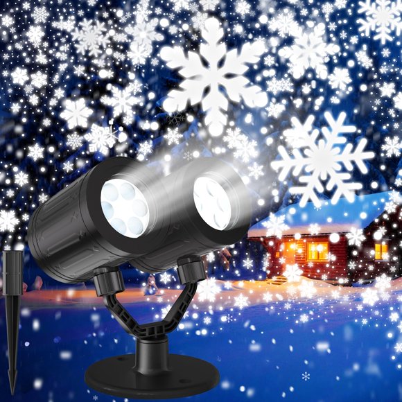 Proyector Snowflake Light Lurious 2025 mejorado de doble cabezal